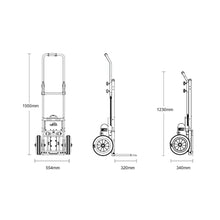 Indlæs billede til gallerivisning BW170-D elektrisk trappesækkevogn i stål 170 kg.
